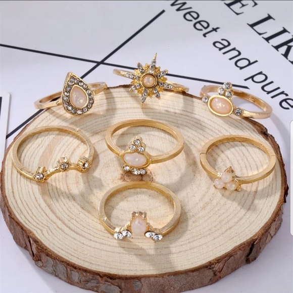 ☆Fannie☆ Boho set of 15 rings - Picture 3 of 5